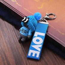 Load image into Gallery viewer, Vicney New Arrival Cute Teddy Bear Key Chain&#39;THIS IS NOT A KOSCHINO TOY&#39;Bear KeyChain Animal Pattern Key Holder For Girl Friend
