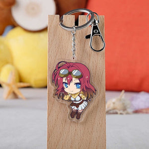 Anime NO GAME NO LIFE Keychain Cartoon Figure Sora Model Pendants Key Ring Gift