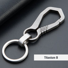 Load image into Gallery viewer, CQ High-Quality Real Titanium Key Chain Luxury Men Keychain Custom Lettering Ultra Lightweight EDC for Key Rings Holder Jewelry
