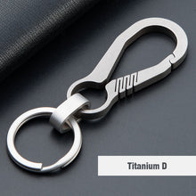 Load image into Gallery viewer, CQ High-Quality Real Titanium Key Chain Luxury Men Keychain Custom Lettering Ultra Lightweight EDC for Key Rings Holder Jewelry
