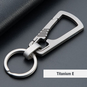 CQ High-Quality Real Titanium Key Chain Luxury Men Keychain Custom Lettering Ultra Lightweight EDC for Key Rings Holder Jewelry