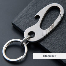 Load image into Gallery viewer, CQ High-Quality Real Titanium Key Chain Luxury Men Keychain Custom Lettering Ultra Lightweight EDC for Key Rings Holder Jewelry
